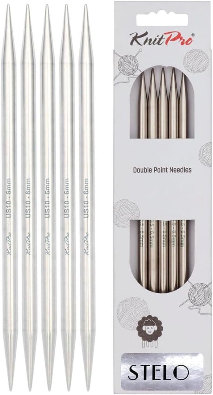 KnitPro Stelo Double Pointed Knitting Needles 6" (15cm) Set of 5 Size 0 - 11
